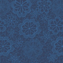 Art Gallery Fabrics - True Blue - Lace in Bloom Celestial