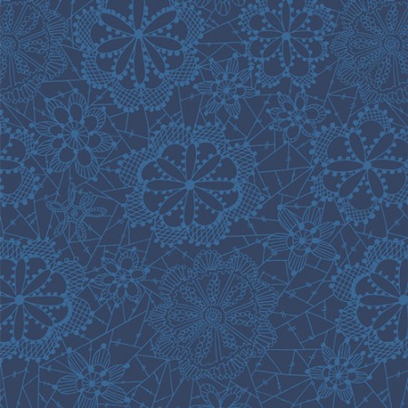 Art Gallery Fabrics - True Blue - Lace in Bloom Celestial Art Gallery Fabrics - True Blue - Lace in Bloom Celestial