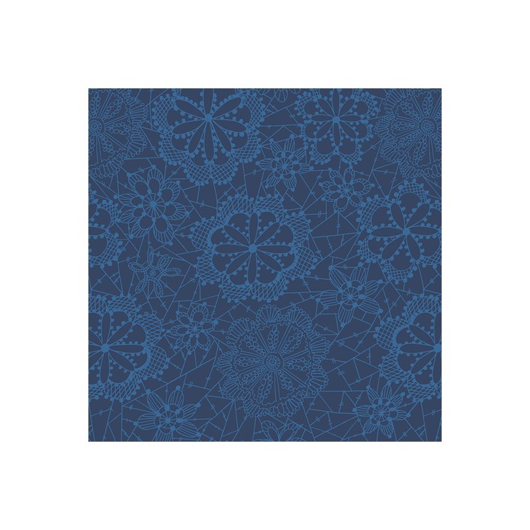Art Gallery Fabrics - True Blue - Lace in Bloom Celestial