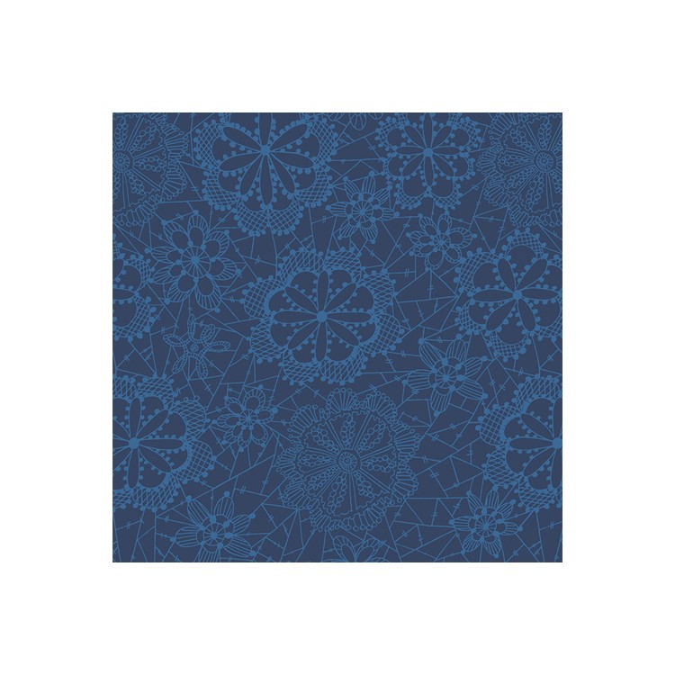 Art Gallery Fabrics - True Blue - Lace in Bloom Celestial