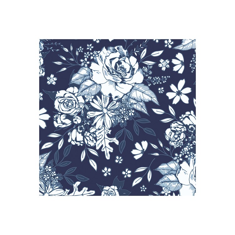 Art Gallery Fabrics - True Blue - Floral Universe Midnight