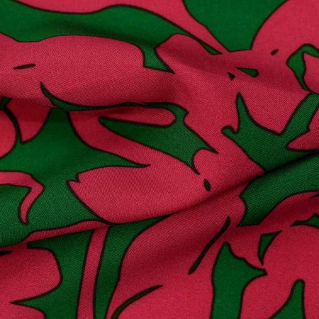 Tissu Polyester - Nour vert rose