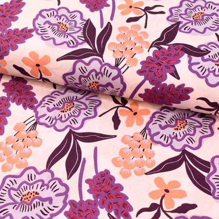 Tissu coton - Nerida Hansen - Fresh flowers pastel pink