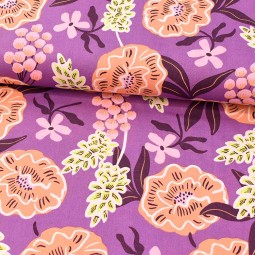 Tissu coton - Nerida Hansen - Fresh flowers purple