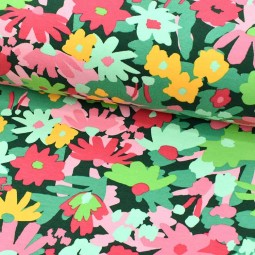 Tissu jersey - Nerida Hansen - Pop blossom green