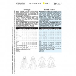 Patron Butterick 4377 - Déguisement femme