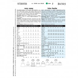 Patron Butterick 4503 - ensemble pour enfant