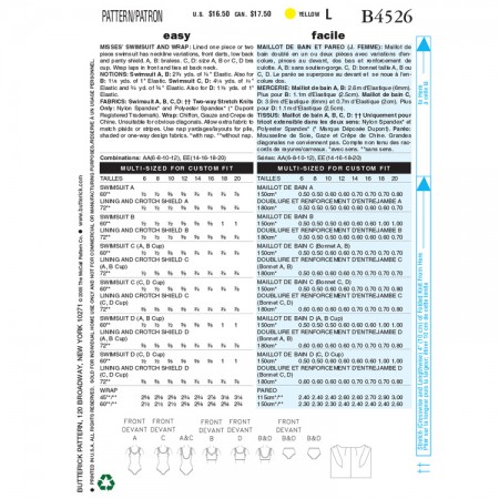 McCall's Patterns 7306 A5 Patrons De Costumes Tailles 6–14 Patron De Couture Multicolore