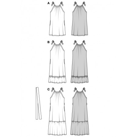 Burda Patron De Couture 5810 - Robe Femme Taille 34-48 Niveau 1 Super Easy