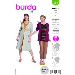 Burda 5818 - Robe-blouse effet deux pièces