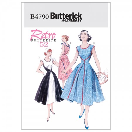 Patron Butterick 4790 - Robe portefeuille rétro