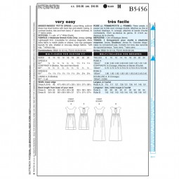 Patron Butterick 5456 - Robe dos ouvert