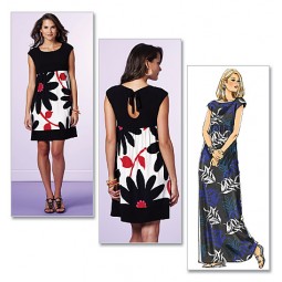 Patron Butterick 5456 - Robe dos ouvert