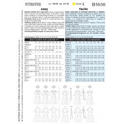 Patron Butterick 5030 - Robe portefeuille