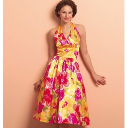 Patron Butterick 5209 - Robe dos nu ou avec manche rétro