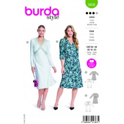 Burda 5838 - Robe à empiècement effet croisé