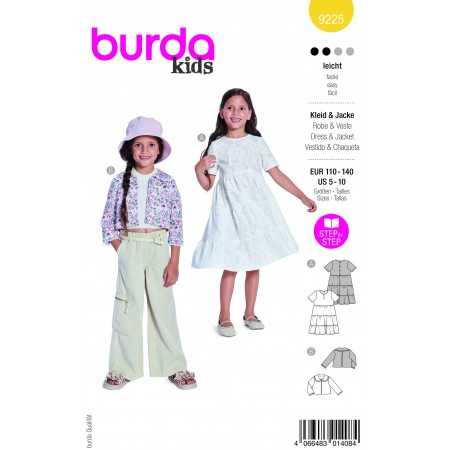 Burda 9225 - Robe et blouse à volants