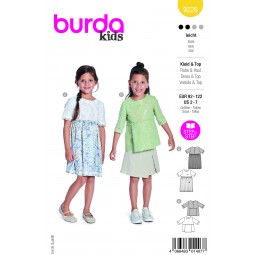 Burda 9226 - Robe ou blouse à basque froncée