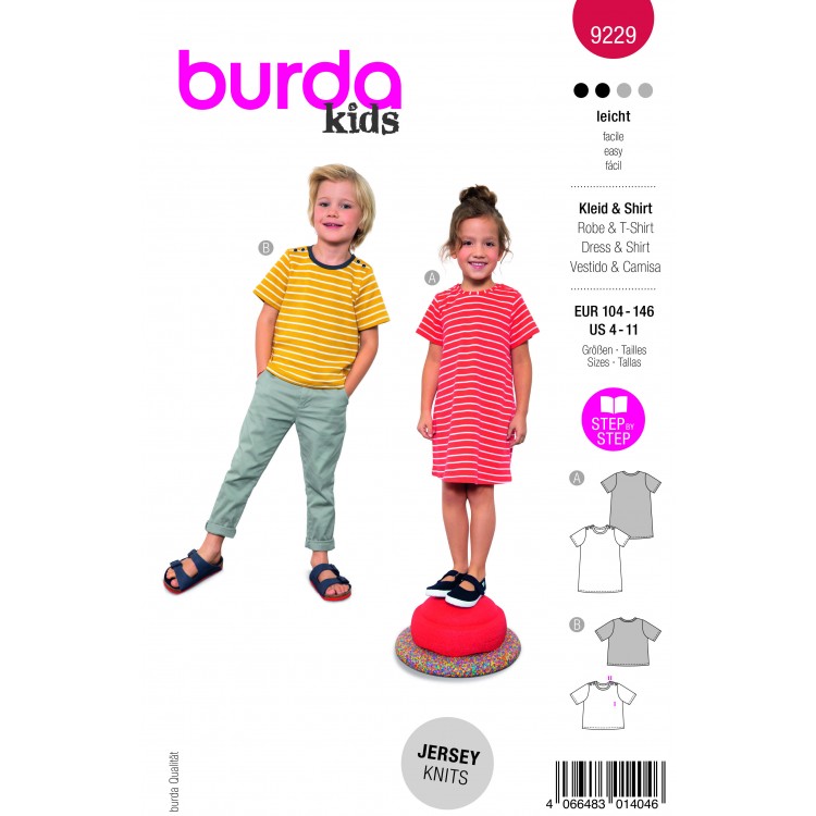 Burda 9229 - Robe et t-shirt évasé