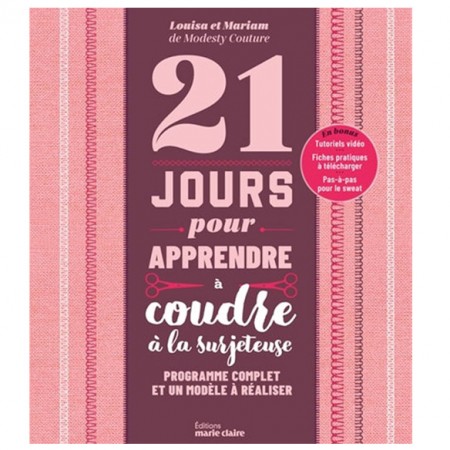 Livre - 21 jours pour apprendre à coudre à la surjeteuse