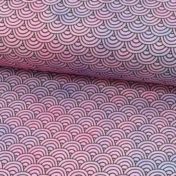 Tissu jersey coton - Manga seigaiha