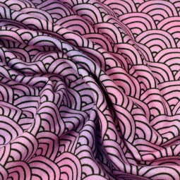 Tissu jersey coton - Manga seigaiha