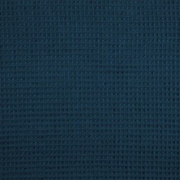 Tissu nid d'abeille - Bleu canard