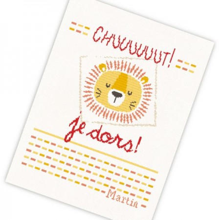 Fiche de broderie Lilipoints - Plaid lion