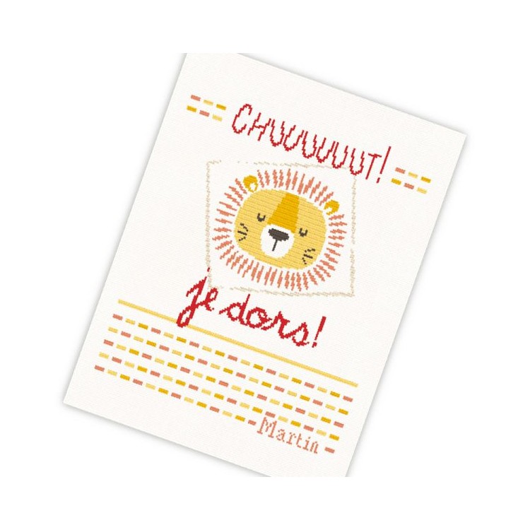 Fiche de broderie Lilipoints - Plaid lion