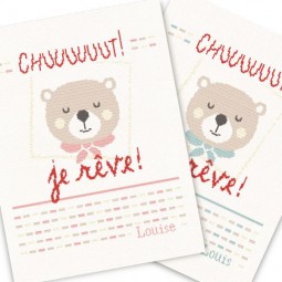 Fiche de broderie Lilipoints - Plaid ours