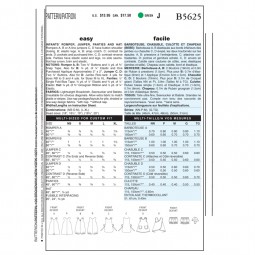 Patron Butterick 5625 - Ensemble pour bébé