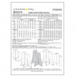 Patron Butterick 5655 - ensemble pour femme