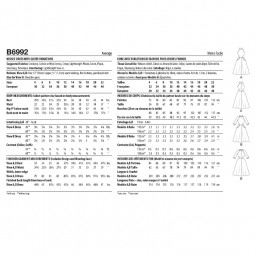 Patron Butterick 6992- Robe avec ou sans manche vintage année 50