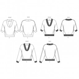 Patron Butterick 6996 - Sweat-shirt femme