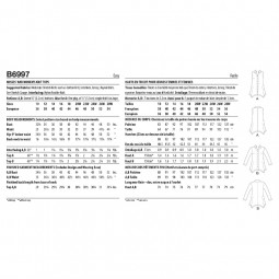 Patron Butterick 6997 - tunique avec ou sans manche