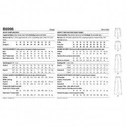 Patron Butterick 6998 - Short ou pantalon