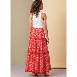 Patron Butterick 6999 - Jupe longue à volants