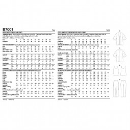 Patron Butterick 7001 - Ensemble veste corsage et pantalon