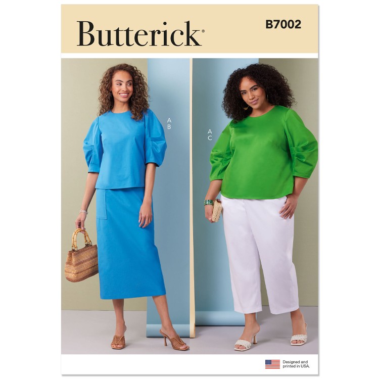 Patron Butterick 7002 - Ensemble haut, jupe ou pantalon