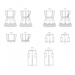 Patron Butterick 7004 - Robe ou corsage enfant