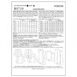 Patron Butterick 5719 - Ensemble veste robe ou pantalon