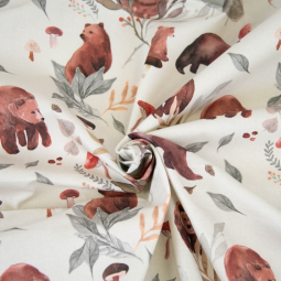 Tissu Katia fabrics - Popeline de coton - Bear country dance